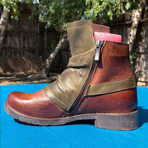 Jafa 2129 Olive & Brown Ankle Boots Size 37 - Picture 2 of 10